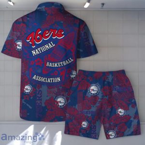 Philadelphia 76ers Team Logo Pattern Retro Magic Hawaiian Shirt And Short Product Photo 2
