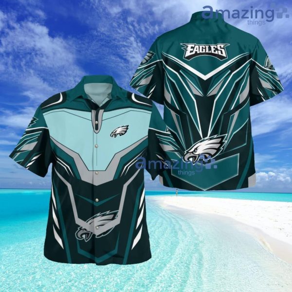 Philadelphia Eagles Switch It Up Short Sleeve Button Down Tropical Hawaiian Shirt Product Photo 1