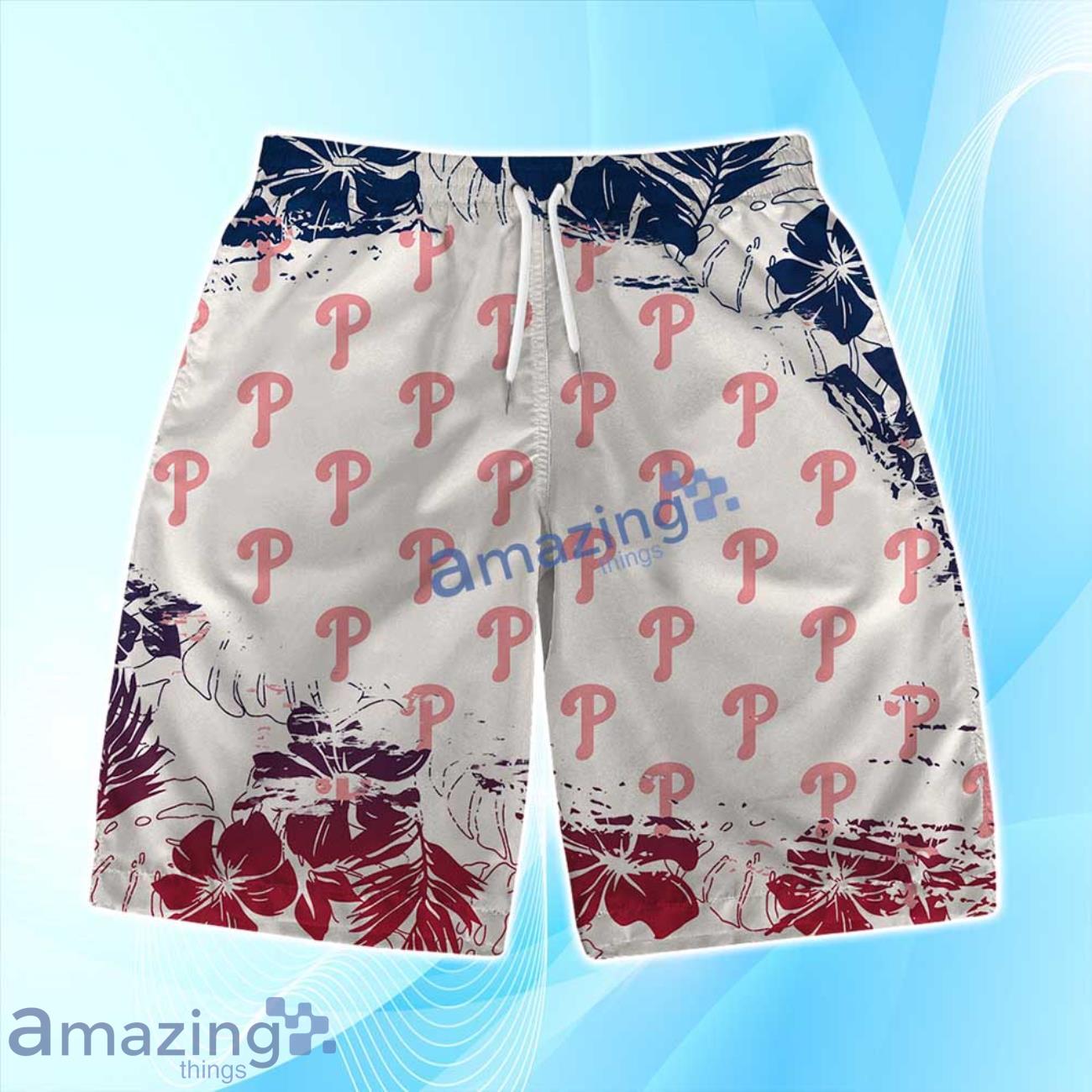 Philadelphia Phillies MLB Logo One Pride Hawaiian Shirt & Short Summer Beach image Philadelphia Phillies MLB Logo One Pride Hawaiian Shirt & Short Summer Beach Product Photo 3