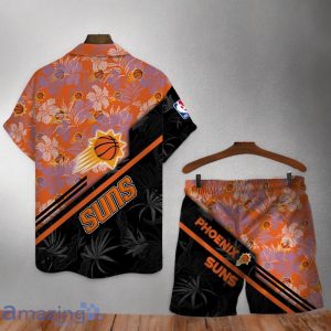 Phoenix Suns Logo Flower Pattern Hawaiian Shirt & Short image Phoenix Suns Logo Flower Pattern Hawaiian Shirt & Short Product Photo 2