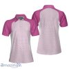 Pink Golf Balls Seamless Pattern Short Sleeve Women Polo Shirt