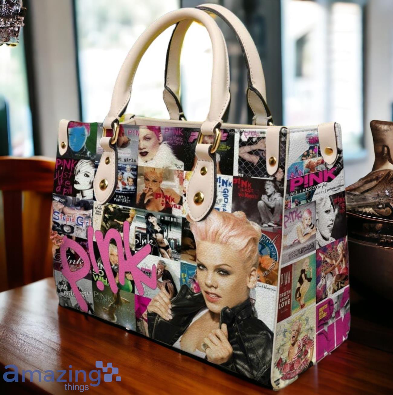 Pink P!Nk Music Singer Women Leather Hand Bag image Pink P!Nk Music Singer Women Leather Hand Bag Product Photo 1