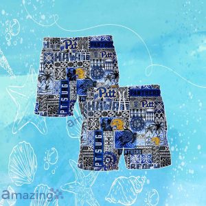 Pittsburgh Panthers Logo Team Hawaiian Shirt & Short New Design Summer Gift For Fans Product Photo 3