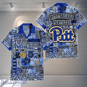 Pittsburgh Panthers Logo Team Hawaiian Shirt & Short New Design Summer Gift For Fans Product Photo 1