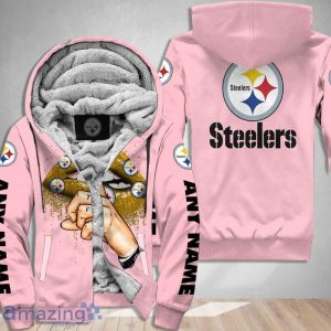 Pittsburgh Steelers Custom Name Shut The F Up Pink 3D Hoodie Shirt Product Photo 2