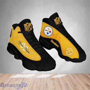 Pittsburgh Steelers NFL Air Jordan 13 Shoes Custom Number & Name Trending image Pittsburgh Steelers NFL Air Jordan 13 Shoes Custom Number & Name Trending Product Photo 2