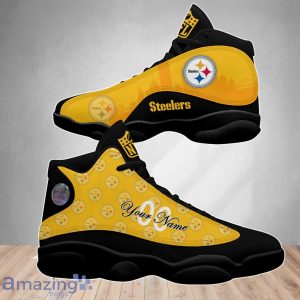 Pittsburgh Steelers NFL Air Jordan 13 Shoes Custom Number & Name Trending image Pittsburgh Steelers NFL Air Jordan 13 Shoes Custom Number & Name Trending Product Photo 4