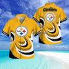 Pittsburgh Steelers Regular Fit Unisex Premium Button Down Tropical Hawaiian Shirt