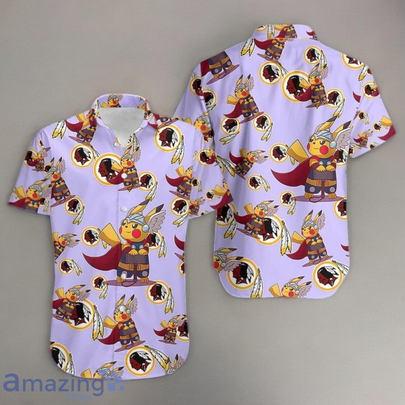 Pokemon Thor Marvel Hawaiian Shirt For Sale Washington Redskins Nfl image Pokemon Thor Marvel Hawaiian Shirt For Sale Washington Redskins Nfl Product Photo 1