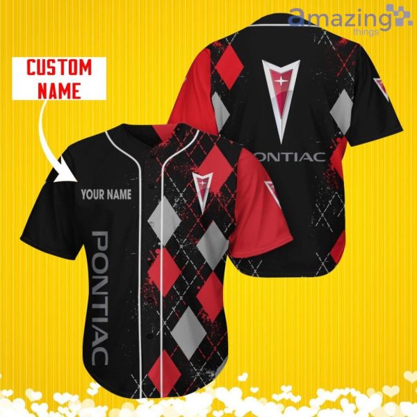 Pontiac Sports Logo Jersey Baseball Shirt Custom Name With Diamond Brush Pattern For Men And Women Product Photo 1