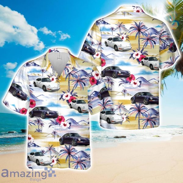Porsche 911 964 1980s Hawaiian Shirt 3D Printed Button Shirt Product Photo 1