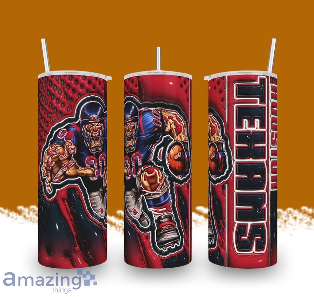 Puffy Houston Texans Mascot 3D Printed Tumbler Gift For Men And Women image Puffy Houston Texans Mascot 3D Printed Tumbler Gift For Men And Women Product Photo 1