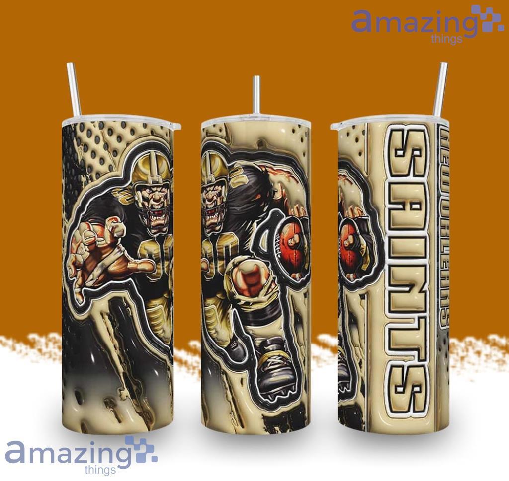 Puffy New Orleans Saints Mascot 3D Printed Tumbler Gift For Men And Women image Puffy New Orleans Saints Mascot 3D Printed Tumbler Gift For Men And Women Product Photo 1