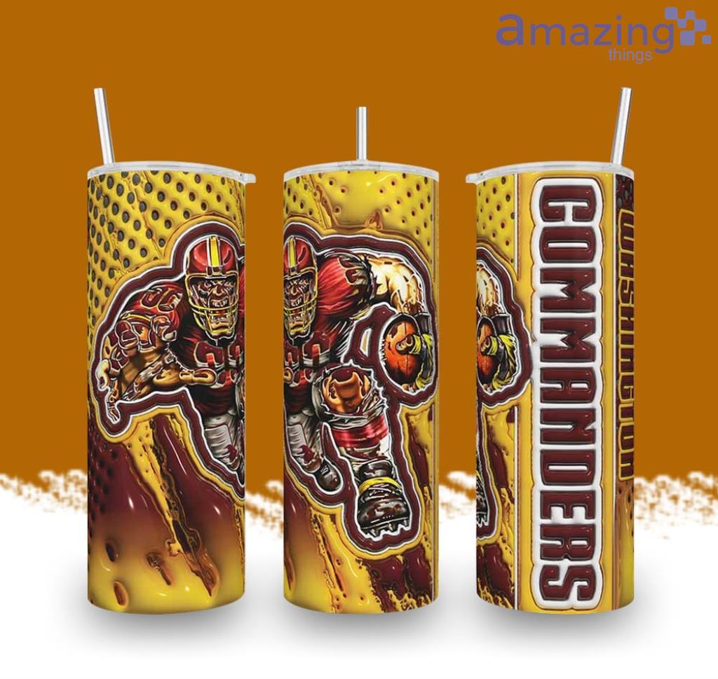 Puffy Washington Commanders Mascot 3D Printed Tumbler Gift For Men And Women image Puffy Washington Commanders Mascot 3D Printed Tumbler Gift For Men And Women Product Photo 1