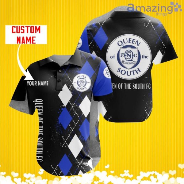Queen of the South F.C. Sports Logo Jersey Baseball Shirt Custom Name With Diamond Brush Pattern For Men And Women Product Photo 1
