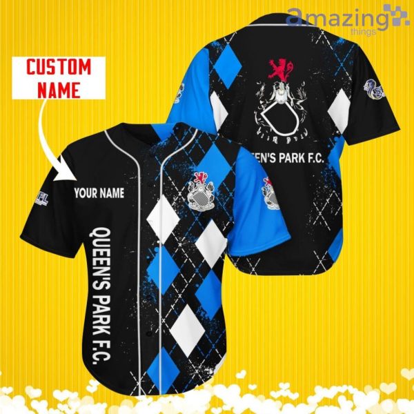 Queen_s Park F.C. Sports Logo Jersey Baseball Shirt Custom Name With Diamond Brush Pattern For Men And Women Product Photo 2