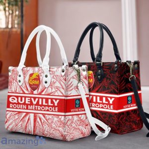 Quevilly Rouen Metropole Leather Handbag Custom Name Gift For Women Product Photo 1