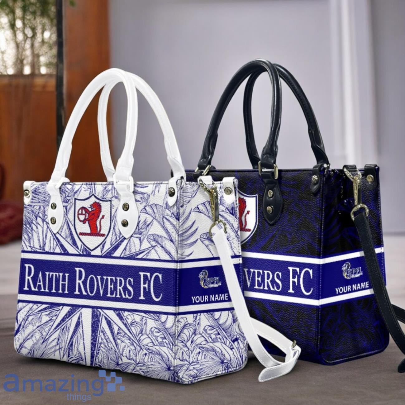Raith Rovers F.C. Leather Handbag Custom Name Gift For Women image Raith Rovers F.C. Leather Handbag Custom Name Gift For Women Product Photo 1