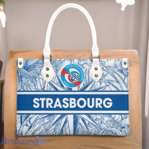 RC Strasbourg Alsace Leather Handbag Custom Name Gift For Women Product Photo 3