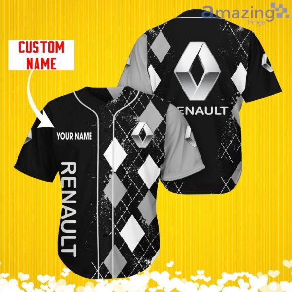 Renault Sports Logo Jersey Baseball Shirt Custom Name With Diamond Brush Pattern For Men And Women Product Photo 1