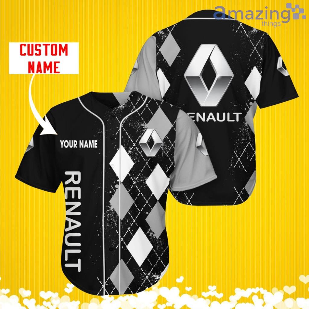 Renault Sports Logo Jersey Baseball Shirt Custom Name With Diamond Brush Pattern For Men And Women image Renault Sports Logo Jersey Baseball Shirt Custom Name With Diamond Brush Pattern For Men And Women Product Photo 1