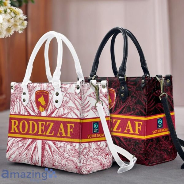 Rodez Aveyron Football Leather Handbag Custom Name Gift For Women Product Photo 1