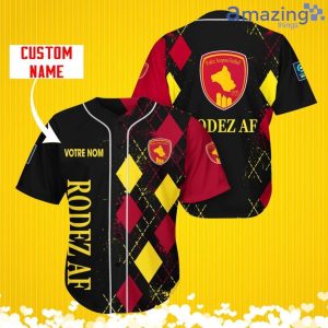 Rodez Aveyron Football Sports Logo Jersey Baseball Shirt Custom Name With Diamond Brush Pattern For Men And Women Product Photo 2