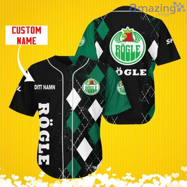 Rogle BK Sports Logo Jersey Baseball Shirt Custom Name With Diamond Brush Pattern For Men And Women Product Photo 1