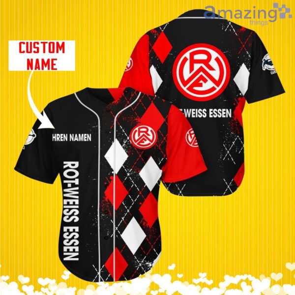 Rot-Weiss Essen e.V Sports Logo Jersey Baseball Shirt Custom Name With Diamond Brush Pattern For Men And Women Product Photo 1