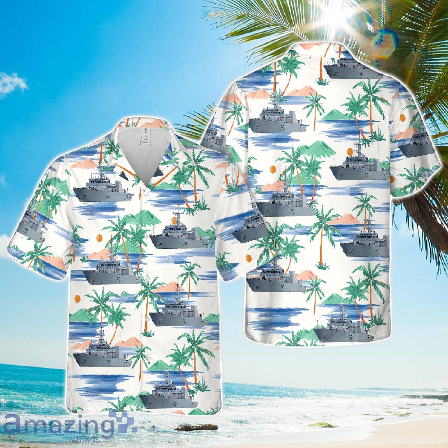 Royal Canadian Navy Kingston class coastal defence vessel Hawaiian Shirt Cute Summer Gift image Royal Canadian Navy Kingston-class coastal defence vessel Hawaiian Shirt Cute Summer Gift Product Photo 1