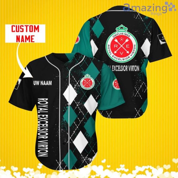 Royal Excelsior Virton Sports Logo Jersey Baseball Shirt Custom Name With Diamond Brush Pattern For Men And Women Product Photo 1