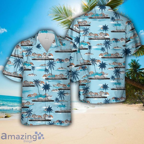 Royal Navy Orlando-class cruiser HMS Australia (1886) Hawaiian Shirt 3D Printed Button Shirt Product Photo 1