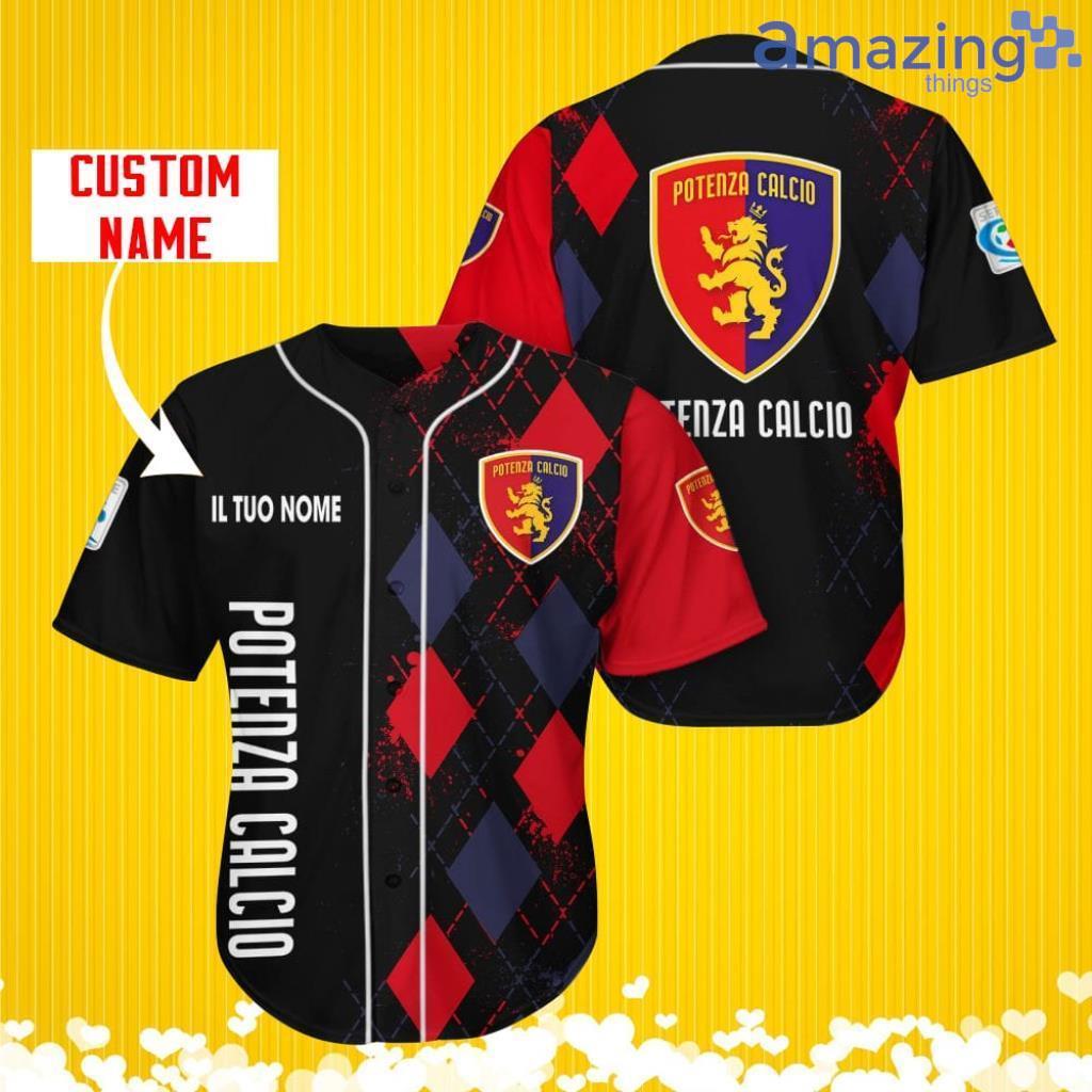Potenza Calcio Sports Logo Jersey Baseball Shirt Custom Name With Diamond Brush Pattern For Men And Women image Potenza Calcio Sports Logo Jersey Baseball Shirt Custom Name With Diamond Brush Pattern For Men And Women Product Photo 1