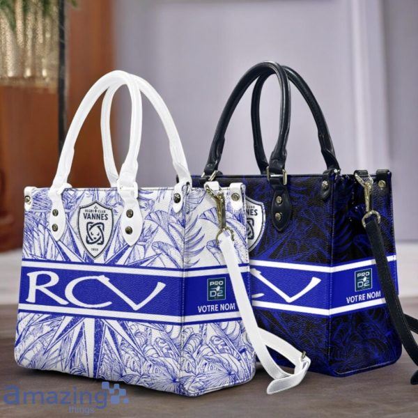 Rugby Club Vannes Leather Handbag Custom Name Gift For Women Product Photo 1