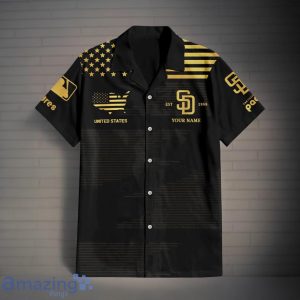 San Diego Padres MLB Golden Hawaiian Shirt Limited Edition For Fans Custom Number & Name Product Photo 2