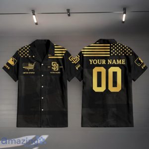 San Diego Padres MLB Golden Hawaiian Shirt Limited Edition For Fans Custom Number & Name Product Photo 1