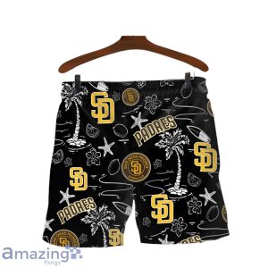 San Diego Padres MLB Logo Tropical Design Hawaiian Shirt & Short Product Photo 4