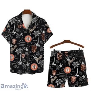 San Francisco Giants MLB Logo Tropical Design Hawaiian Shirt & Short Product Photo 1