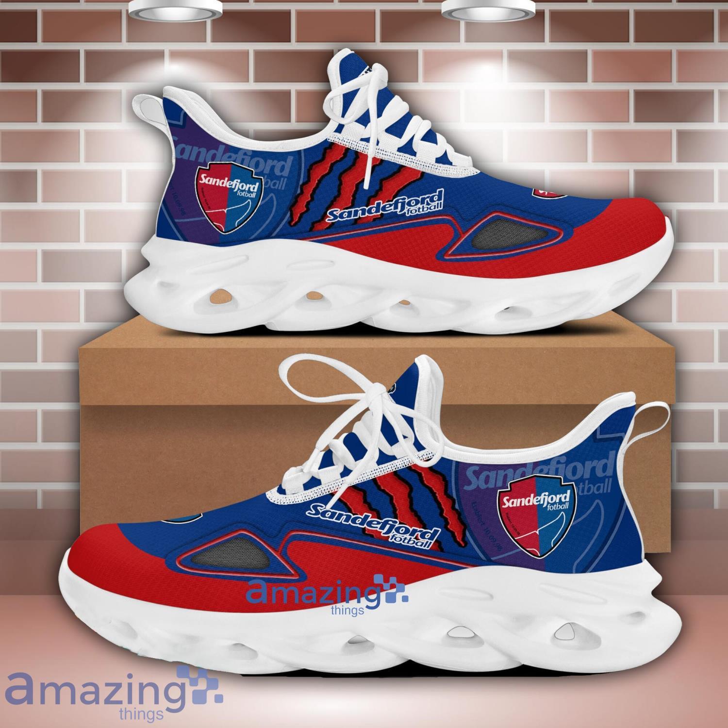 Sandefjord Fotball Max Soul Shoes Wolf Scratches Designs New Running Sneakers For Men And Women image Sandefjord Fotball Max Soul Shoes Wolf Scratches Designs New Running Sneakers For Men And Women Product Photo 2