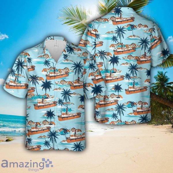 Sanson Tugboat Hawaiian Shirt 3D Printed Button Shirt Product Photo 1