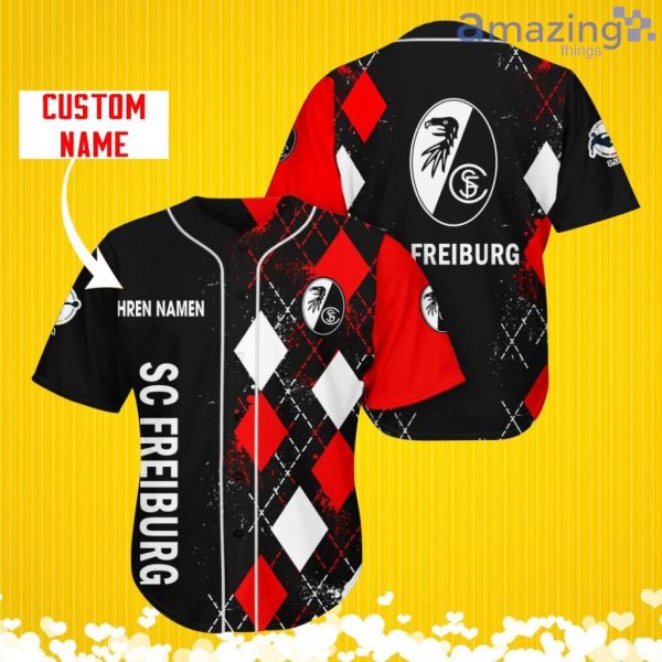 SC Freiburg II Sports Logo Jersey Baseball Shirt Custom Name With Diamond Brush Pattern For Men And Women Product Photo 1