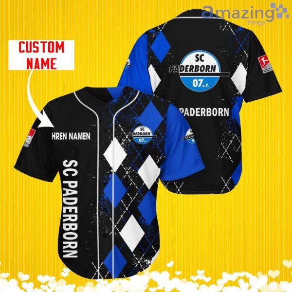 SC Paderborn Sports Logo Jersey Baseball Shirt Custom Name With Diamond Brush Pattern For Men And Women Product Photo 1