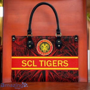 SCL Tigers Leather Handbag Custom Name Gift For Women Product Photo 2
