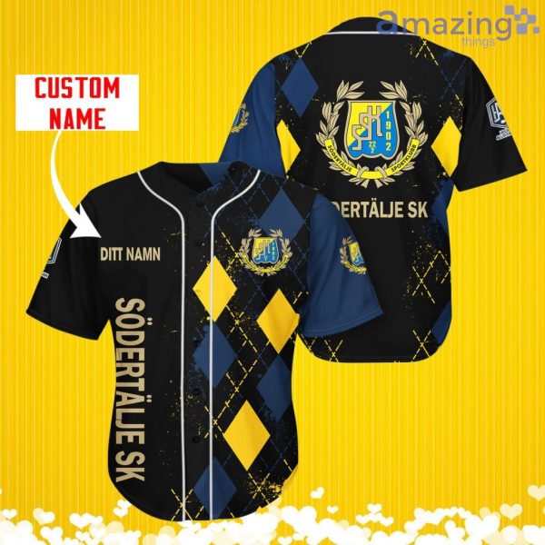 Södertälje SK Sports Logo Jersey Baseball Shirt Custom Name With Diamond Brush Pattern For Men And Women Product Photo 1