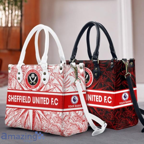 Sheffield United F.C Leather Handbag Custom Name Gift For Women Product Photo 1