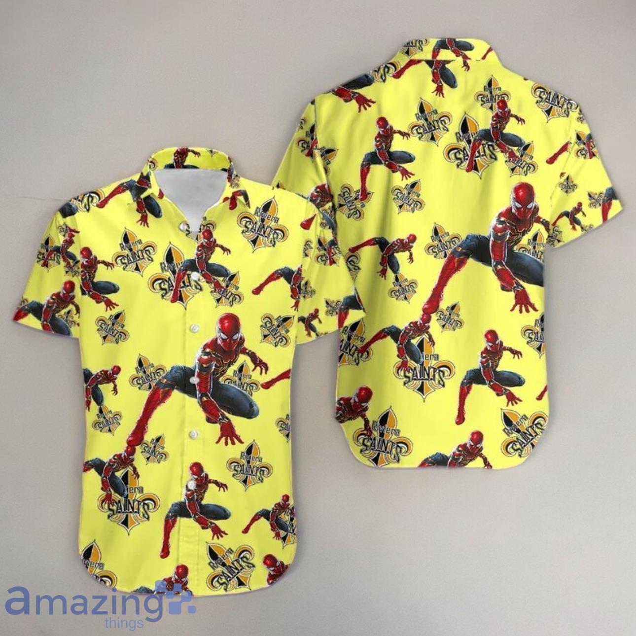 Spiderman First Avengers Movie Royal Hawaiian Shirt New Orleans Saints Product Photo 1