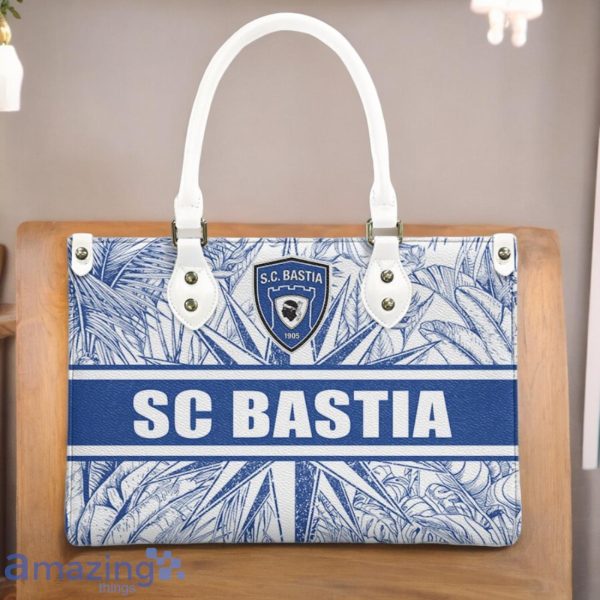 Sporting Club Di Bastia Leather Handbag Custom Name Gift For Women Product Photo 3