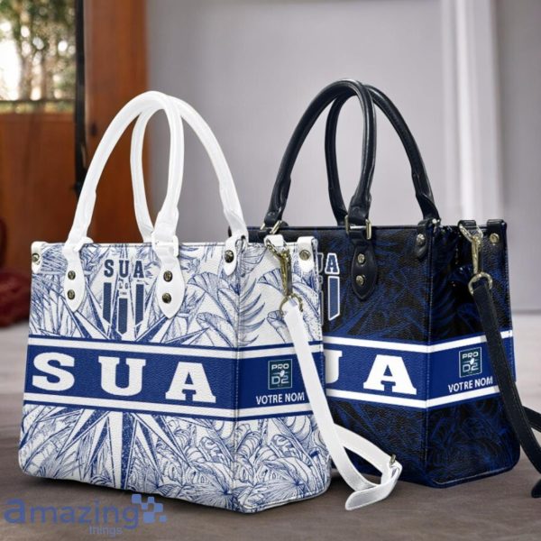Sporting Union Agenais Leather Handbag Custom Name Gift For Women Product Photo 1