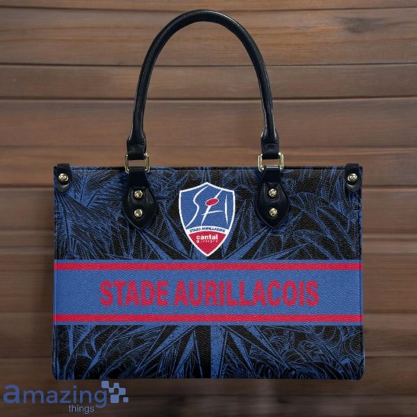 Stade Aurillacois Cantal Auvergne Leather Handbag Custom Name Gift For Women Product Photo 2