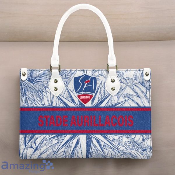 Stade Aurillacois Cantal Auvergne Leather Handbag Custom Name Gift For Women Product Photo 3